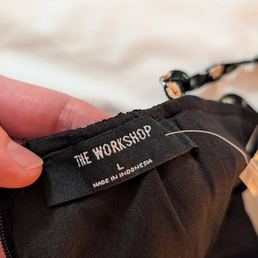 Workshop Republic Clothing Black Dress with Floral Accents - Picture 5 of 7